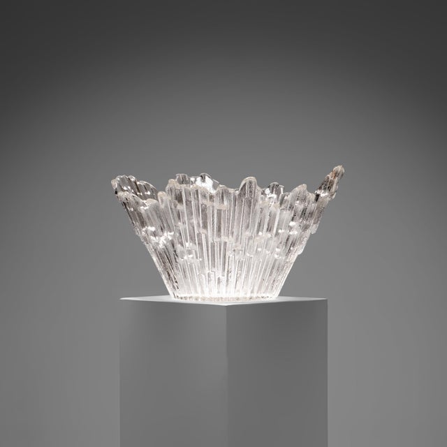 Designed by Tauno Wirkkala for Humppila Oy, the Norrsken bowl is a remarkable piece of Finnish art glass from the 1970s....