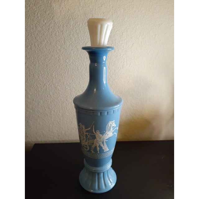 Ceramic Vintage Wedgewood-Style Jasperware Greek Chariot Decanter For Sale - Image 7 of 7