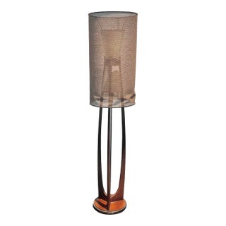 Mid 20th Century Mid Century Modern Modeline ‘Cactus’ Floor Lamp With Carved Wood For Sale