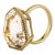 18kt Yellow Gold Byzantine Ring with Rock Crystal For Sale