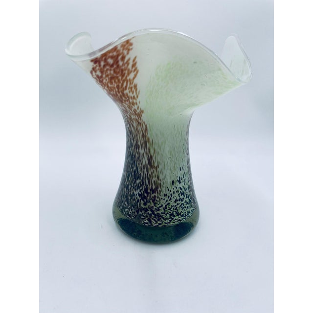 1970s Vintage Art Glass Vase, 1975 For Sale - Image 5 of 9