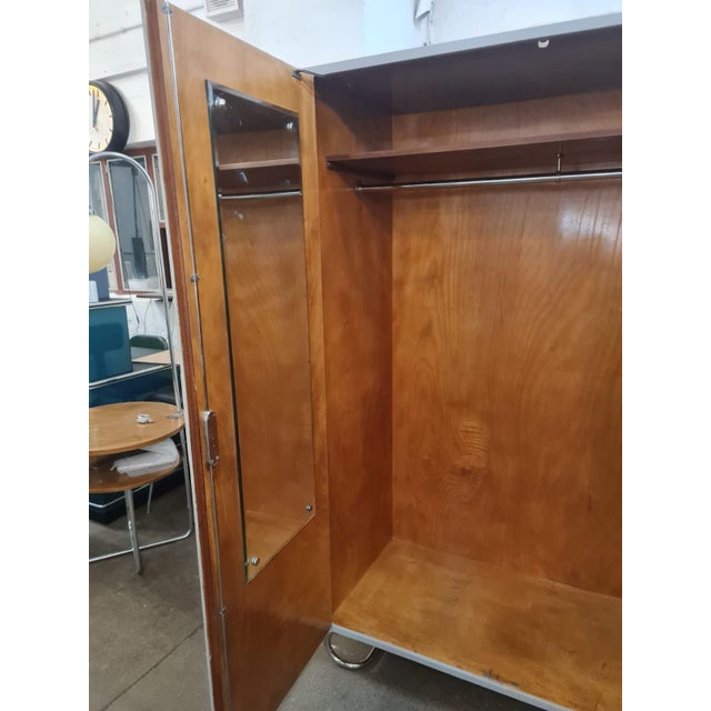 Vintage Functionalist Wardrobe, 1930s For Sale - Image 6 of 12