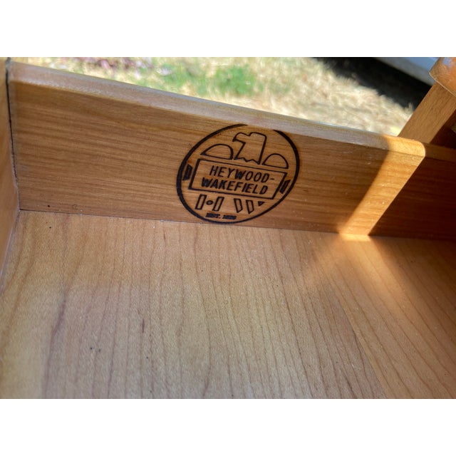 1960s 1960s Heywood Wakefield Vintage Mid Century Modern Partner Desk - Needs Restoration For Sale - Image 5 of 12