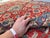 Red Persian Karaja Medallion Hand-Knotted Wool Rug - 4'0" X 7'2" For Sale - Image 9 of 12