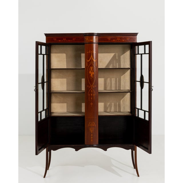 Edwardian Marquetry Vitrine, Antique, United Kingdom, 19th Century For Sale - Image 14 of 14