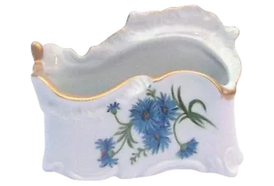 Vintage Signed Porcelain Cornflower Vase