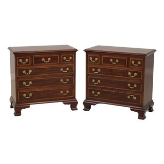 Pair of Councill Craftsmen Mahogany Nightstands Bachelors Chests For Sale