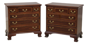 Pair of Councill Craftsmen Mahogany Nightstands Bachelors Chests