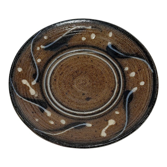 Vivika and Otto Heino Studio Pottery Bowl / Plate 8.75" For Sale