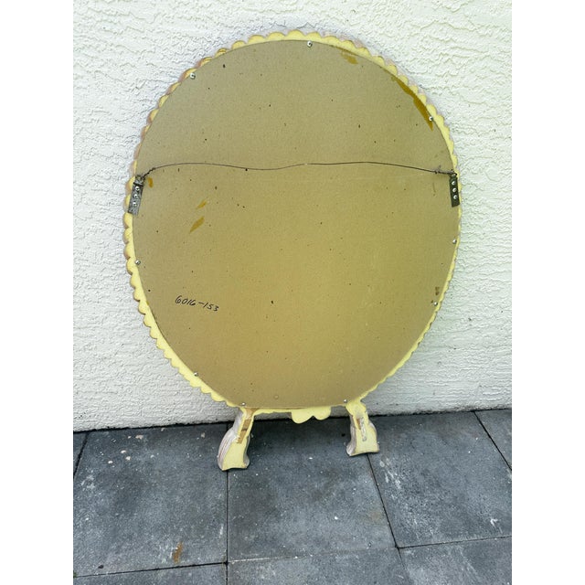 Vintage Rope Frame Oval Mirror With Tassel Detail For Sale - Image 4 of 14