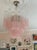 Eclectic bold and colorful murano chandeliers with prisms in ombre colored pink glass fading into clear glass. pink murano...