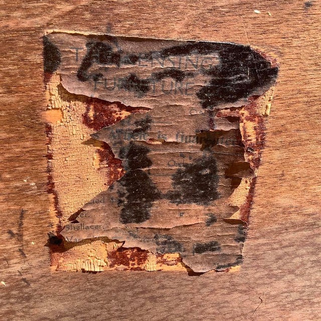 Red Early 1900s Antique Cherry Princess Bowed Dresser For Sale - Image 8 of 8