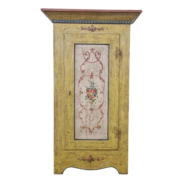 Yellow Lacquered Pantry Cupboard, 1950s For Sale