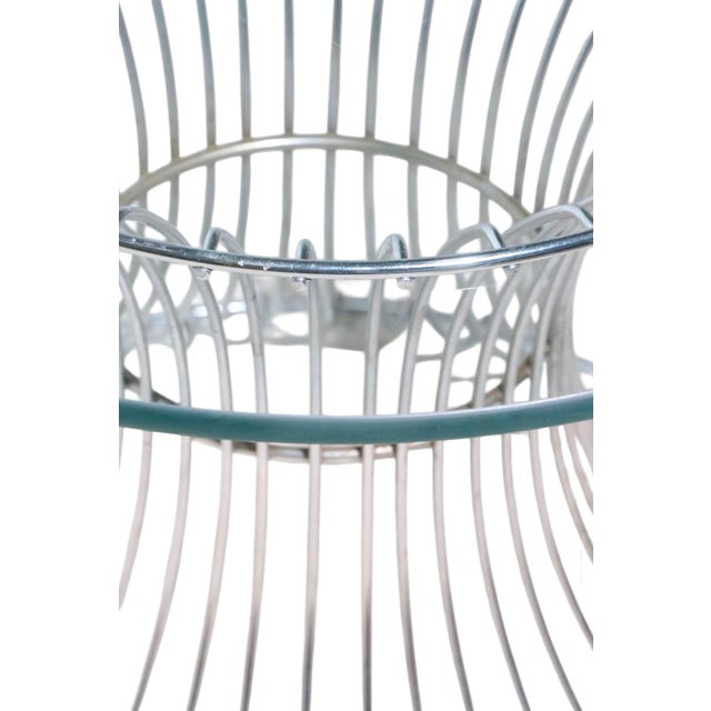 Chrome Mid 20th Century Space Age Chrome and Glass Side or Coffee Table After Platner For Sale - Image 8 of 14