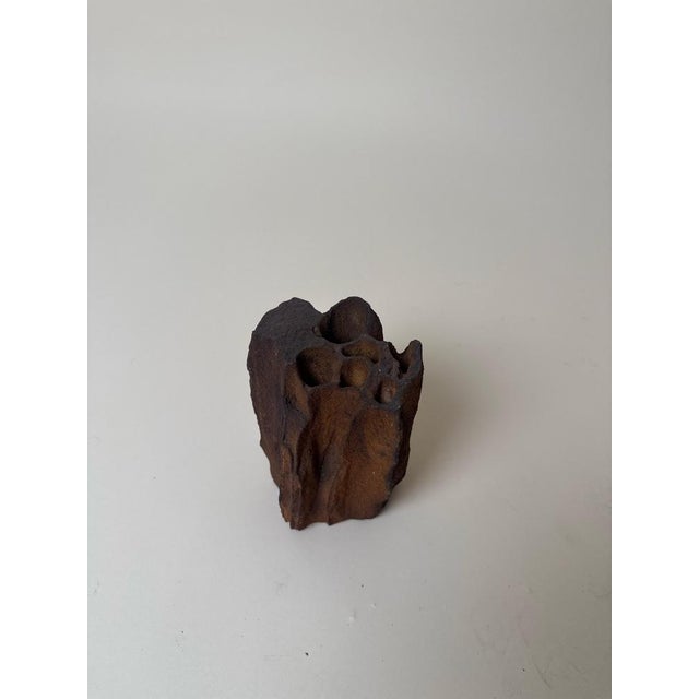 Brutalist Organic Sculptural Metal Vase, 1950s For Sale - Image 10 of 13