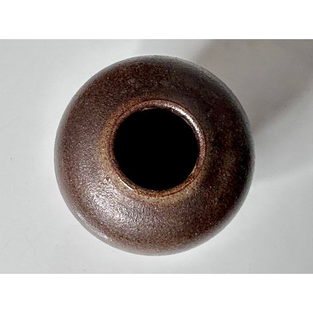 1960s Sculptural Studio Ceramic Vase with Lava Glaze from Helma Klett, Germany, 1960s For Sale - Image 5 of 10