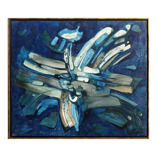 L'Eau, 1959 Oil Painting by Jacques Zimmermann For Sale