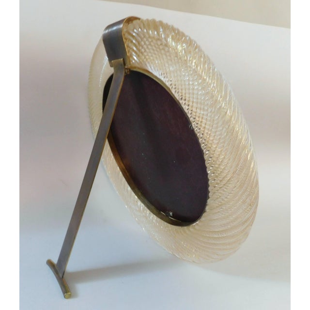 20th Century Clear Round Murano Photo Frame For Sale - Image 6 of 6