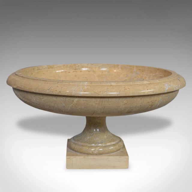 2010s Late 20th Century Marble Pedestal Decorative Fruitbowl For Sale - Image 5 of 13
