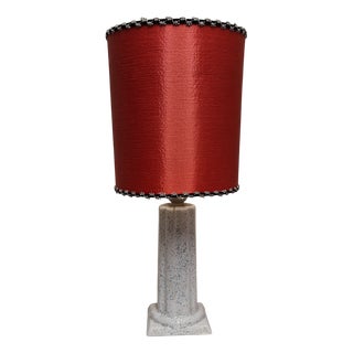 Vintage Table Lamp with White Ceramic Base, 1980s For Sale