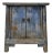 16.25" Distressed Bright Blue 2 Doors End Table Nightstand Chest For Sale