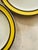 Yellow Vintage Mid-Century Modern Rainbow Stoneware Salad Plates – Citron Pattern, Set of 7 For Sale - Image 8 of 9