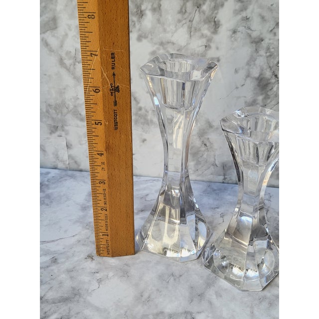 1990s Villeroy and Boch Crystal Candle Holders - Set Of For Sale - Image 9 of 10