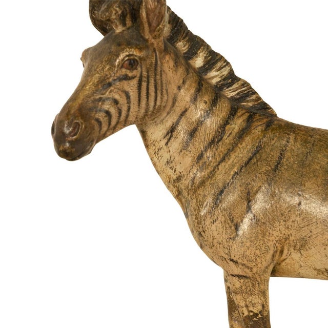 Antique Austrian Franz Bergman Cold Painted Bronze Zebra Quagga Sculpture Statue For Sale - Image 13 of 14