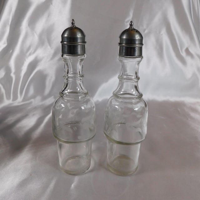 This is a silver footed condiment set with handle by Redfield and Rice. I do not have a pattern name. It consists of five...