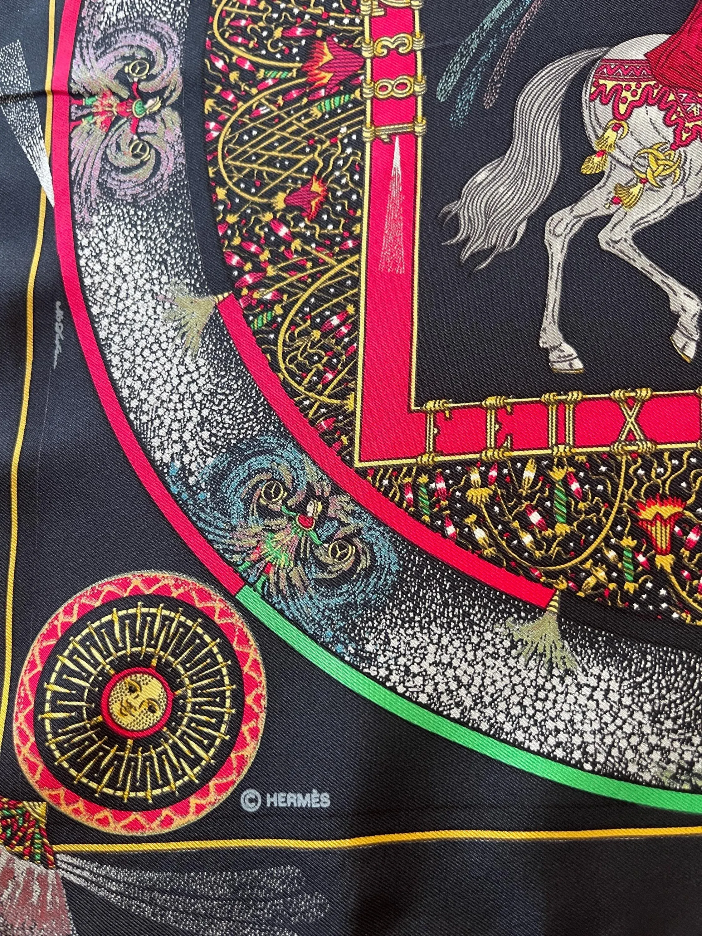 Hermes Feux D'artifice Silk Scarf Designed For The 150th