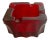 Vintage Red Glass Contemporary Modern Square Ashtray For Sale
