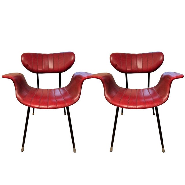Italian Armchairs by Gastone Rinaldi for Rima, 1950s, Set of 2 For Sale - Image 6 of 16