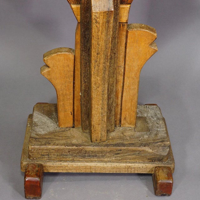 Wood Vintage Wooden Sculpture Atlante by Luciano Bertolotto, Italy For Sale - Image 7 of 9
