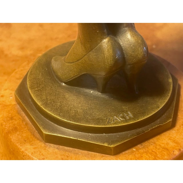 Bruno Zach, Art Deco Flapper Girl, 1920s, Bronze For Sale - Image 10 of 13