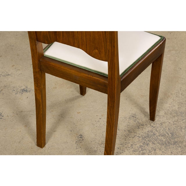 1930s French Art Deco Maple Dining Chairs With Scalloped Backs, Set of 6 For Sale - Image 13 of 18