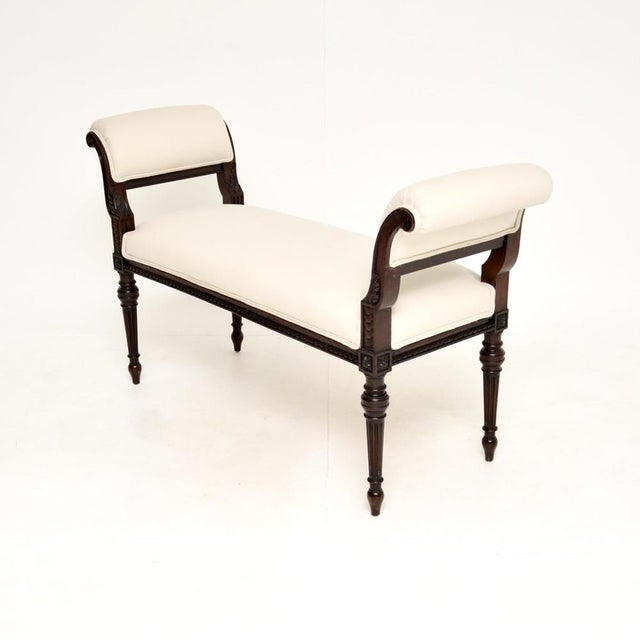 Antique Victorian Carved Bench or Stool attributed to Waring and Gillows, 1880s For Sale - Image 4 of 11