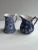 English Calico Staffordshir Pitcher & Vintage England j.h. Weatherby & Sons Porcelain Charlotte Blue/White Pitcher-2 Pieces For Sale - Image 3 of 5