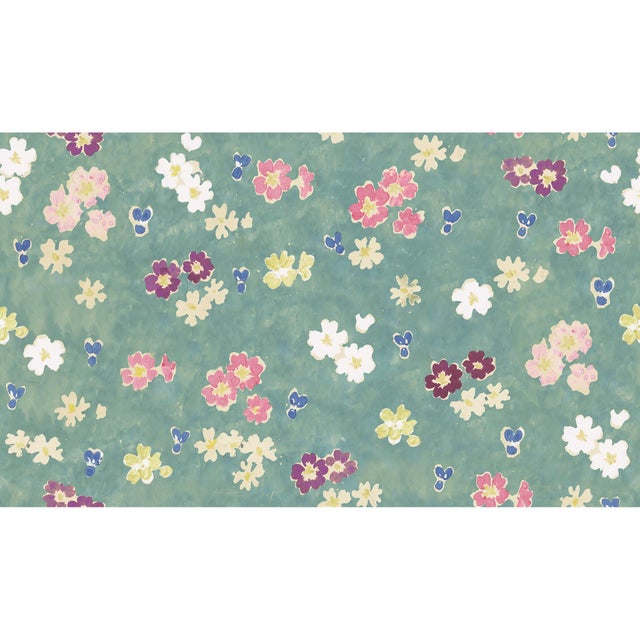 Flower Field Wallpaper by Paule Marrot in Flower Field For Sale