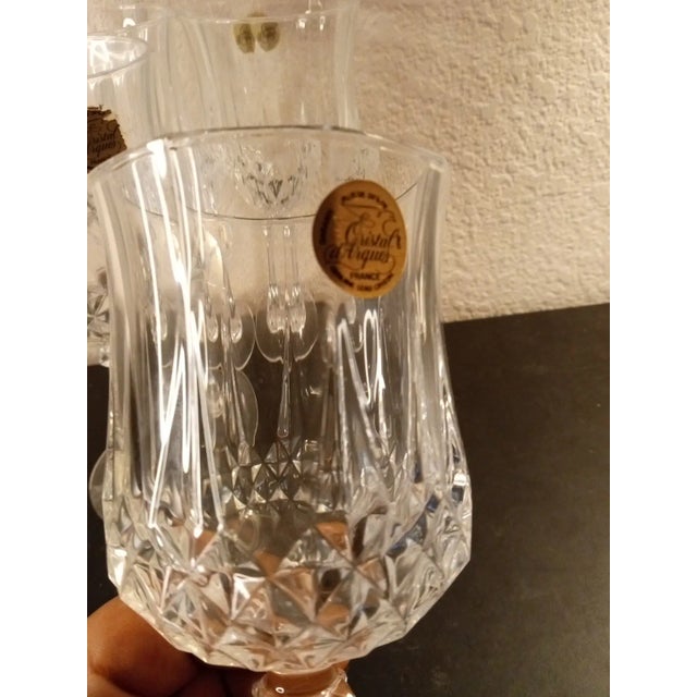1980s 1980s Cristal D Arques Longchamp France Crystal Goblets- Set of 4 For Sale - Image 5 of 5