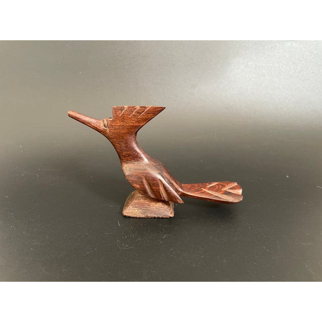 Mid-Century Modern Mid Century Modern Ironwood Carved Roadrunner For Sale - Image 3 of 8
