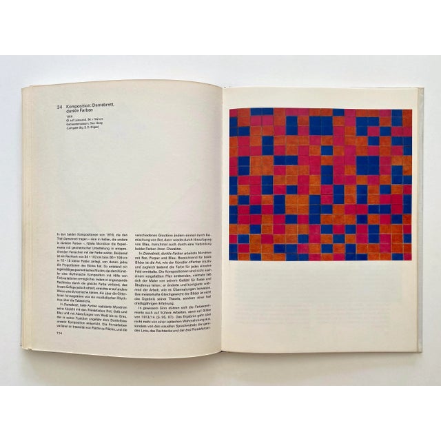 Black Piet Mondrian Vintage 1971 First Edition Lithograph Print Modernist Large Hardcover Art Book For Sale - Image 8 of 13