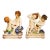 Pair Hand Painted Italian Porcelain Cherubs Antique Capodimonte Putti Figurines Sculpture Statue Old World Home Decor For Sale