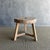 Mid-Century Modern Vintage Elm Wood Wheel Side Table #F75 For Sale - Image 3 of 8