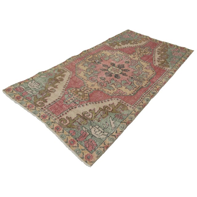 Turkish Turkish Area Rug- 4′2″ × 7′3″ For Sale - Image 3 of 7