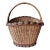 Late 20th-Century Stylish Rattan & Willow Pedestal Base Basket For Sale