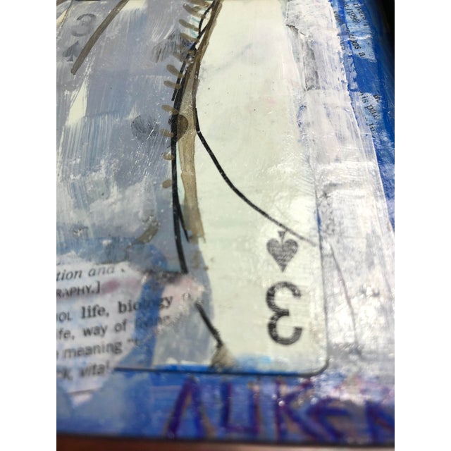 Wood Contemporary Framed Collage With Playing Cards “Lucky Horse” by CL Auker For Sale - Image 7 of 8