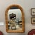 Vintage pencil reed arched mirror
