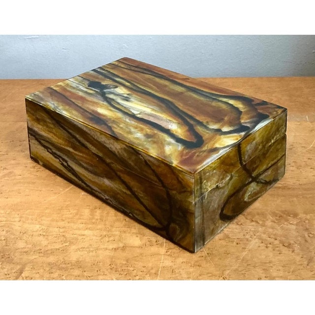 Mid-Century Modern Vintage Abstract Resin Box For Sale - Image 3 of 12