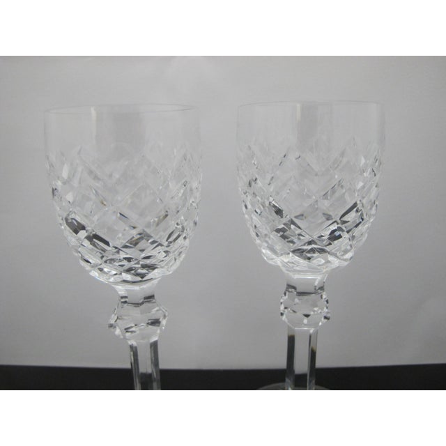 Hollywood Regency Waterford Crystal Powerscourt Port Wine Glass Goblet Set of 2 For Sale - Image 3 of 7