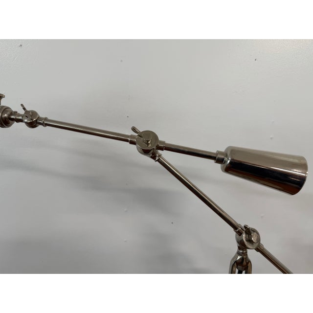 Mid-Century Modern Ralph Lauren Home Rl '67 Polished Nickel Boom Arm Desk Lamp For Sale - Image 3 of 7